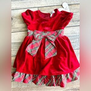 Ruffled Plaid Midi Holiday Dress by Lots of Love size 12 months
